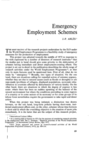 Emergency employment schemes