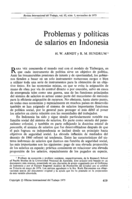 Problemas y políticas de salarios en Indonesia