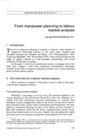 From manpower planning to labour market analysis