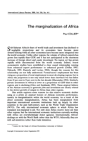 The marginalization of Africa
