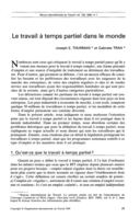 Le travail à temps partiel dans le monde