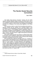 The nordic social security convention