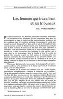 Les femmes qui travaillent et les tribunaux