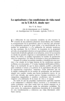 La agricultura y las condiciones de vida rural en la URSS desde 1917