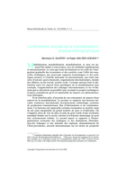 La dimension sociale de la mondialisation: analyse bibliographique