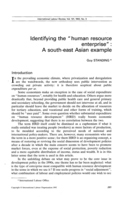 Identifying the "human resource enterprise": a south-east Asian example
