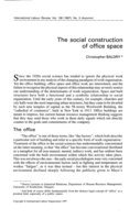 The social construction of office space