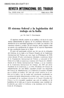 El sistema federal y la legislación del trabajo en la India