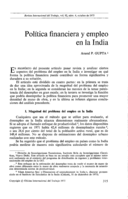 Política financiera y empleo en la India