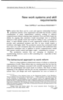 New work systems and skill requirements