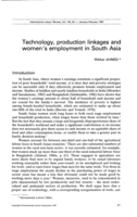 Technology, production linkages and women's employment in South Asia
