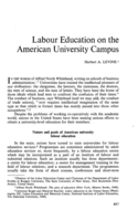 Labour education on the American university campus