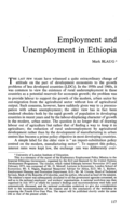 Employment and unemployment in Ethiopia