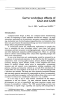 Some workplace effects of CAD and CAM