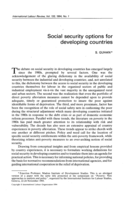 Social security options for developing countries