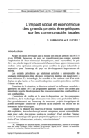 L'impact social et économique des grands projets énergétiques sur les communautés locales