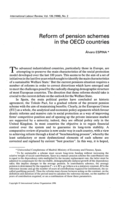 Reform of pension schemes in the OECD countries