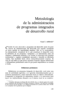 Metodología de la administración de programas integrados de desarrollo rural