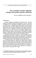 The uncertain frontier between private and public pension schemes