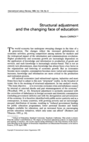 Structural adjustment and the changing face of education