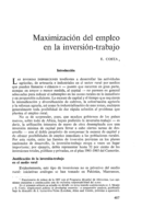 Maximizaciónd el empleo en la inversión-trabajo