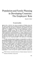 Population and family planning in developing countries: the employers' role
