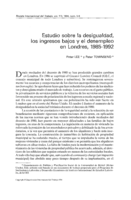 Estudio sobre la desigualdad, los ingresos bajos y el desempleo en Londres, 1985-1992