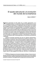 El ajuste estructural y la evolución del mundo de la enseñanza
