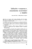 Inflación «sorpresa», crecimiento económico y empleo