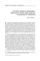 La lucha contra el desempleo: opciones a medio plazo para las economías en transición