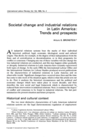 Societal change and industrial relations in Latin America: trends and prospects