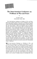 The Inter-American conference on problems on war and peace