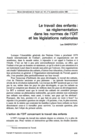 Le travail des enfants: sa réglementation dans les normes de l'OIT et les législations nationales