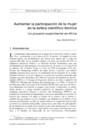 Aumentar la participación de la mujer en la esfera científico-técnica: un proyecto experimental en Africa