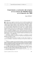 Crecimiento y evolución del empleo en la cuenca del Mediterráneo en el decenio de 1980
