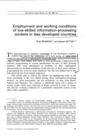 Employment and working conditions of low-skilled information-processing workers in less developed countries