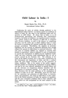 Child labour in India: I