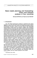 Basic-needs planning and forecasting: policy and scenario analysis in four countries