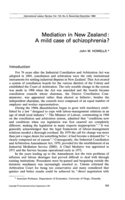 Mediation in New Zealand: a mild case of schizophrenia?