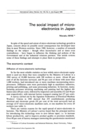 The social impact of micro-electronics in Japan