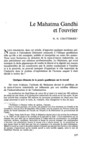 Le Mahatma Gandhi et l'ouvrier