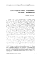 Relaciones de trabajo comparadas: escollos y posibilidades