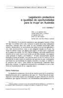 Legislación protectora e igualdad de oportunidades para la mujer en Australia