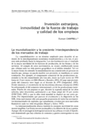 Inversión extranjera, inmovilidad de la fuerza de trabajo y calidad de los empleos