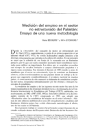 Medición del empleo en el sector no estructurado del Pakistán: ensayo de una nueva metodología
