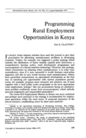 Programming rural employment opportunities in Kenya
