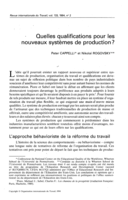 Quelles qualifications pour les nouveaux systèmes de production?