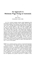 An approach to minimum wage fixing in Guatemala
