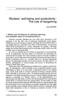 Workers' well-being and productivity: the role of bargaining