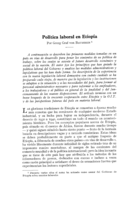 Política laboral en Etiopía